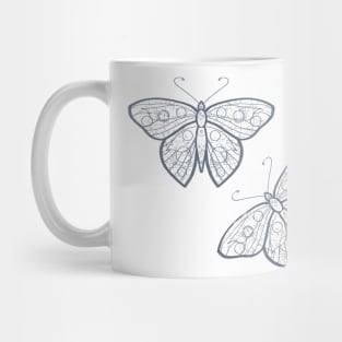 Line Drawing Butterflies Mug